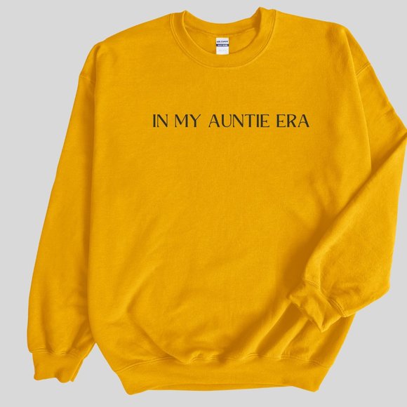 In My Auntie Era Pink Long Sleeve Crewneck Unisex Sweatshirt - Picture 6 of 8